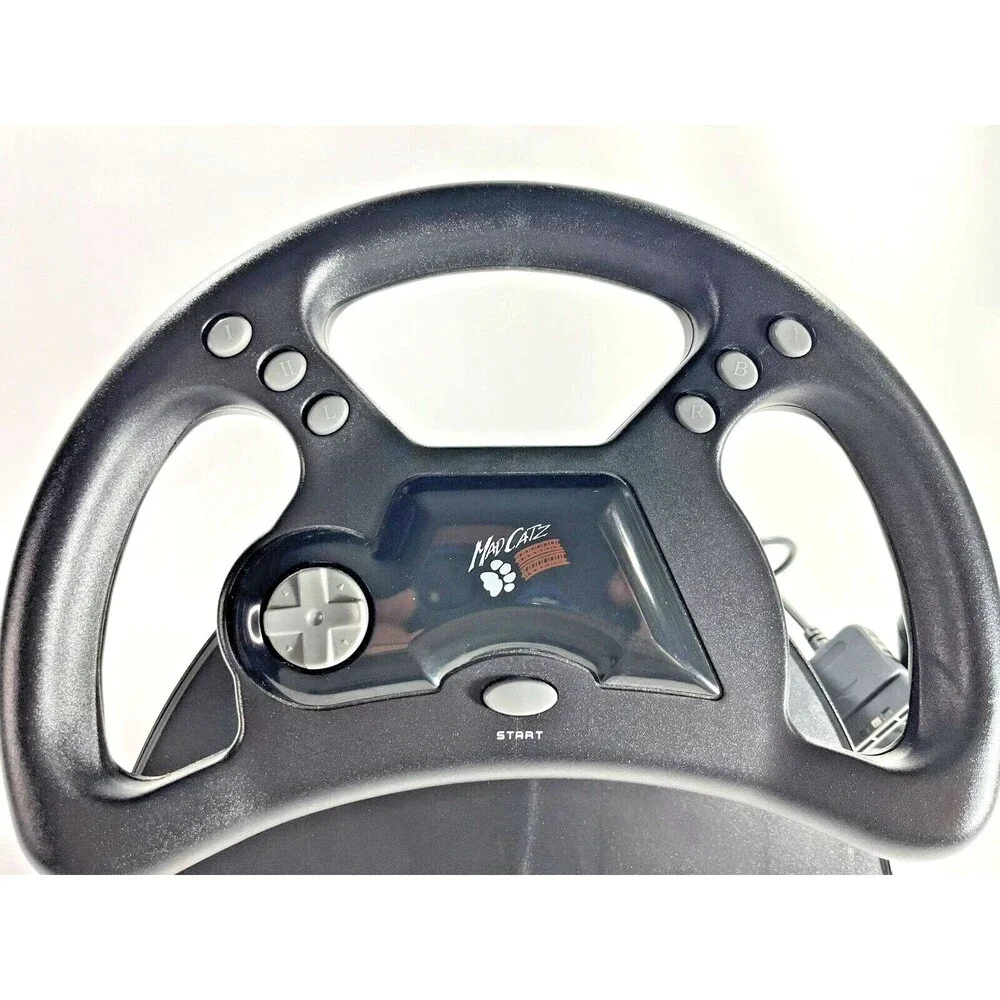 Mad Catz Sony PlayStation 1 Vintage Steering Wheel and Pedals in Box Tested